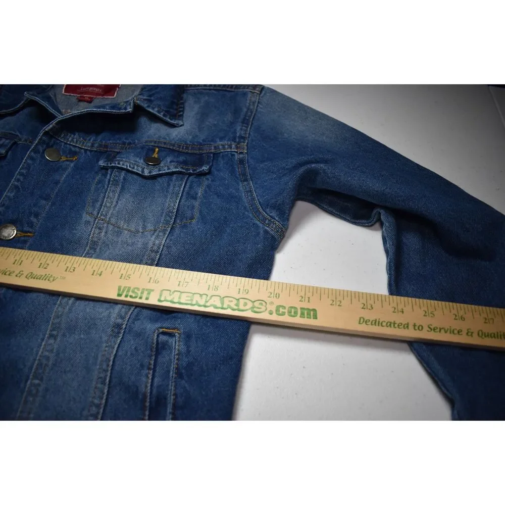 Red Label by Patrulla Jeans Just Hit It Graphic Denim Jacket Stoner Mens Medium